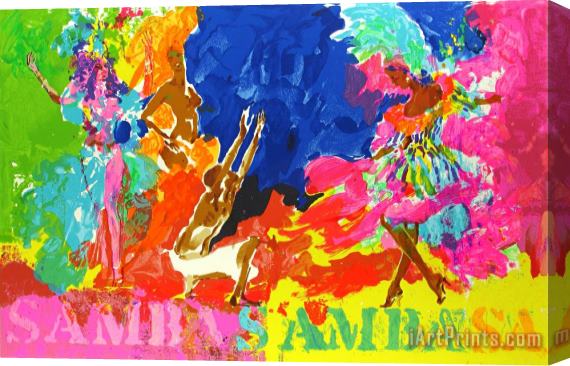 Leroy Neiman Samba Samba Stretched Canvas Print / Canvas Art
