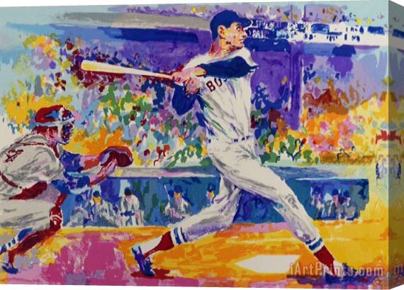 Leroy Neiman Ted Williams Stretched Canvas Painting / Canvas Art
