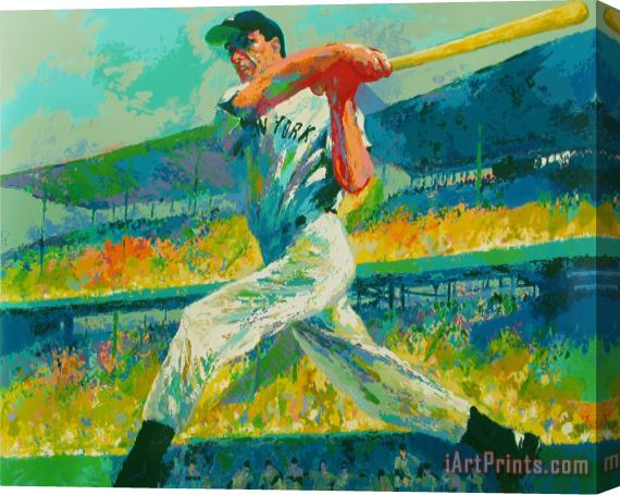 Leroy Neiman The Dimaggio Cut Stretched Canvas Painting / Canvas Art