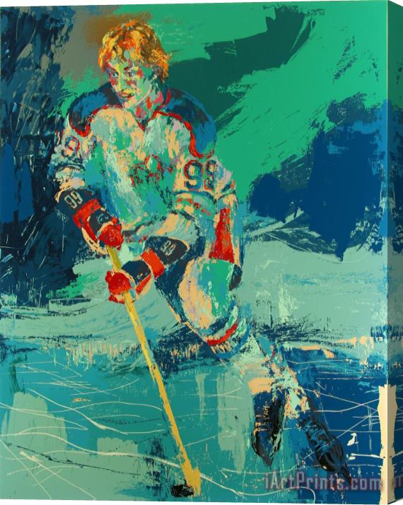 Leroy Neiman The Great Gretzky Stretched Canvas Painting / Canvas Art