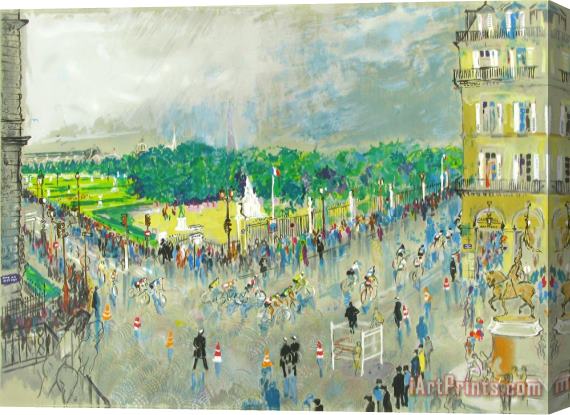 Leroy Neiman Tour De France Stretched Canvas Print / Canvas Art