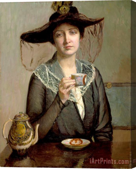 Lilla Cabot Perry A Cup of Tea Stretched Canvas Print / Canvas Art