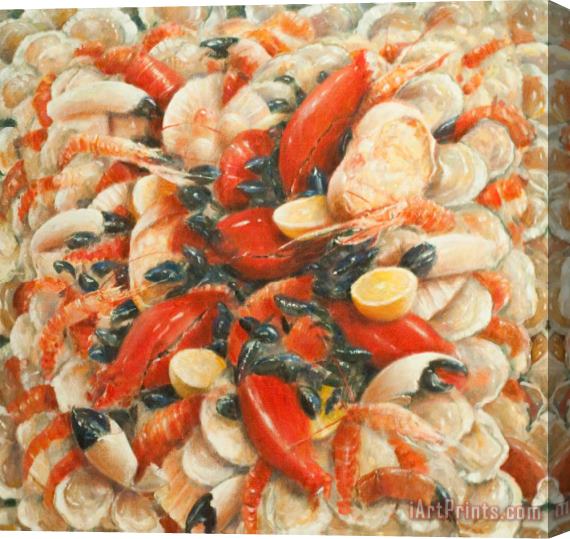 Lincoln Seligman Seafood Extravaganza Stretched Canvas Print / Canvas Art