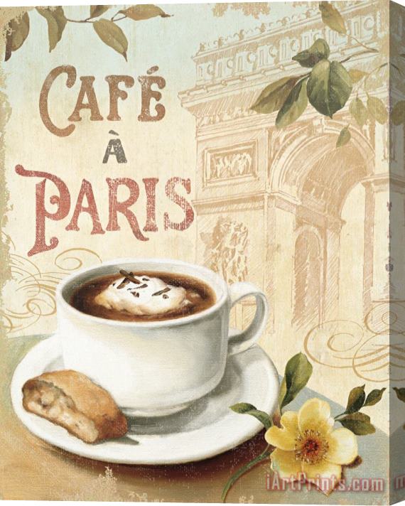 Lisa Audit Cafe in Europe I Stretched Canvas Print / Canvas Art