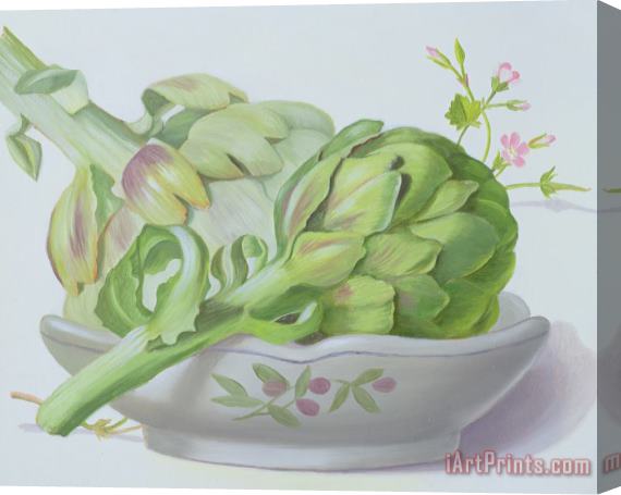 Lizzie Riches Artichokes Stretched Canvas Painting / Canvas Art