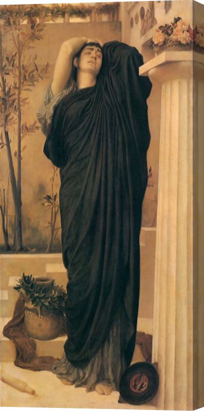 Lord Frederick Leighton Electra at The Tomb of Agamemnon Stretched Canvas Painting / Canvas Art