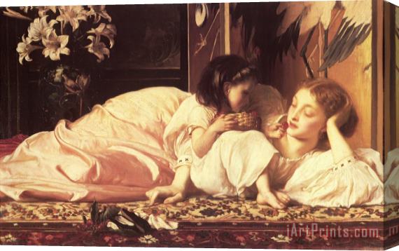 Lord Frederick Leighton Mother And Child Stretched Canvas Print / Canvas Art