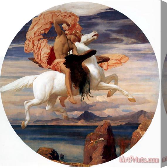 Lord Frederick Leighton Perseus on Pegasus Hastening to The Rescue of Andromeda Stretched Canvas Painting / Canvas Art