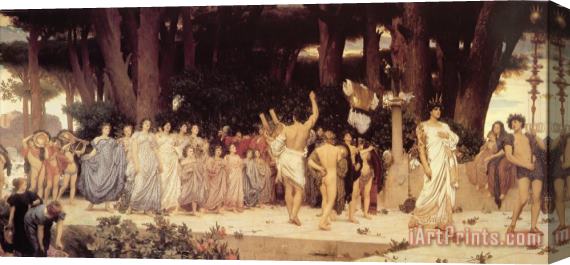 Lord Frederick Leighton The Daphnephoria Stretched Canvas Print / Canvas Art