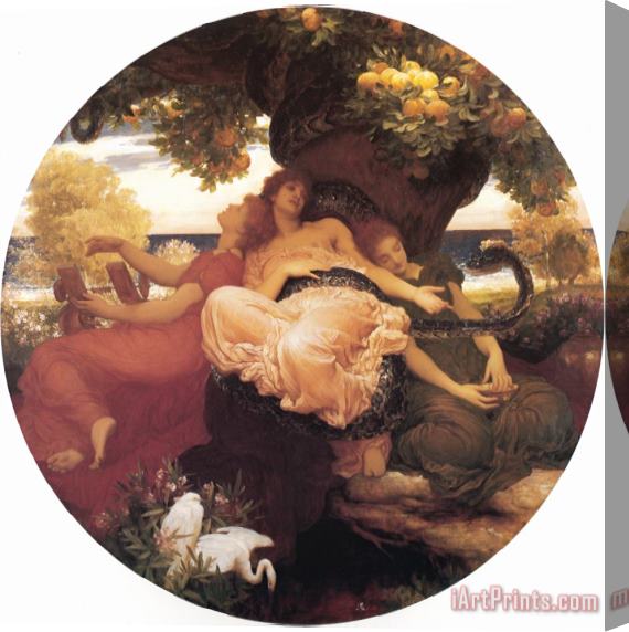 Lord Frederick Leighton The Garden of The Hesperides Stretched Canvas Print / Canvas Art