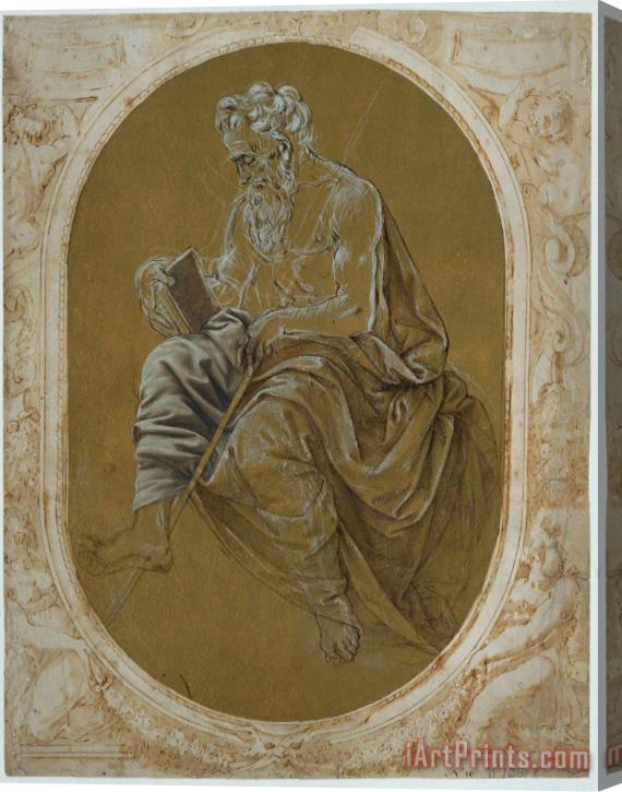 Lorenzo di Credi Study for a Reading Apostle Or Evangelist Stretched Canvas Painting / Canvas Art