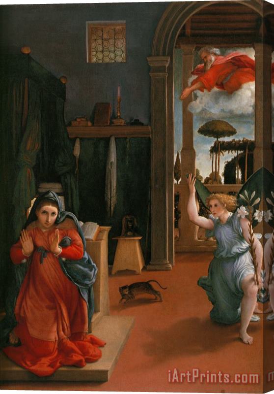 Lorenzo Lotto Annunciation Stretched Canvas Print / Canvas Art