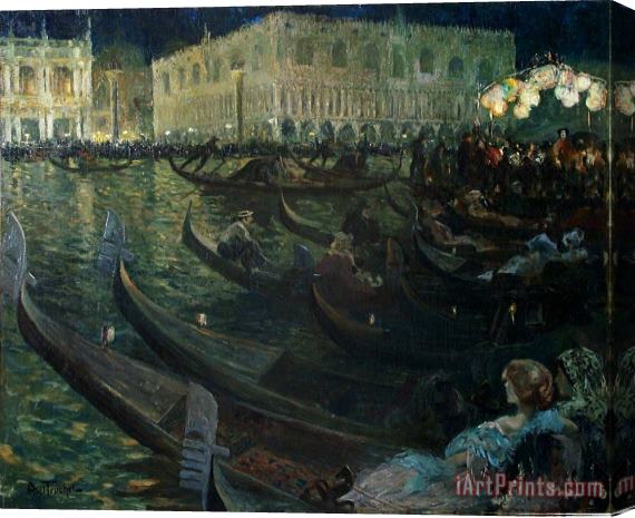 Louis Abel Truchet La Festa Del Redentore, Venice Stretched Canvas Painting / Canvas Art