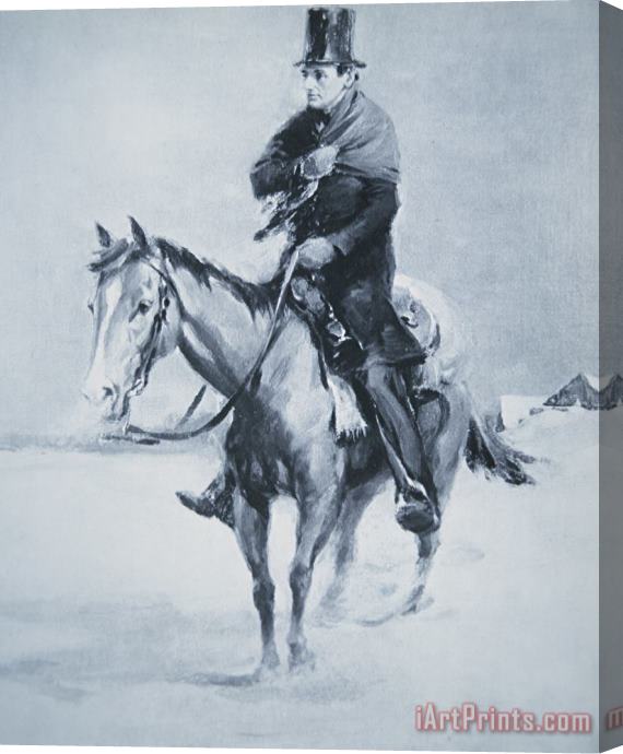 Louis Bonhajo Abraham Lincoln Riding His Judicial Circuit Stretched Canvas Print / Canvas Art