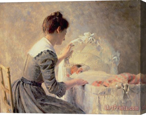 Louis Emile Adan Motherhood Stretched Canvas Print / Canvas Art