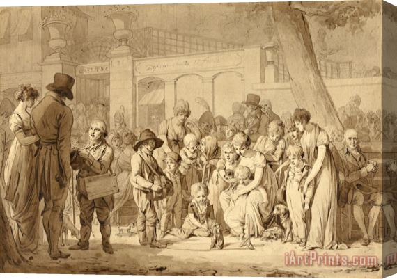 Louis Leopold Boilly Compositional Drawing for 'entrance to The Jardin Turc' Stretched Canvas Print / Canvas Art