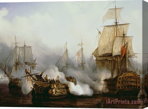 Louis Philippe Crepin Battle of Trafalgar Stretched Canvas Print / Canvas Art