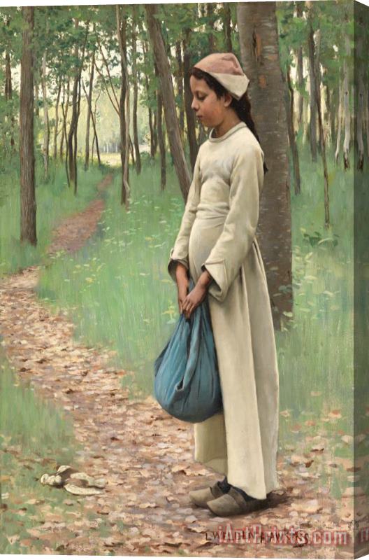 Louis Welden Hawkins Girl With Bindle Stretched Canvas Print / Canvas Art