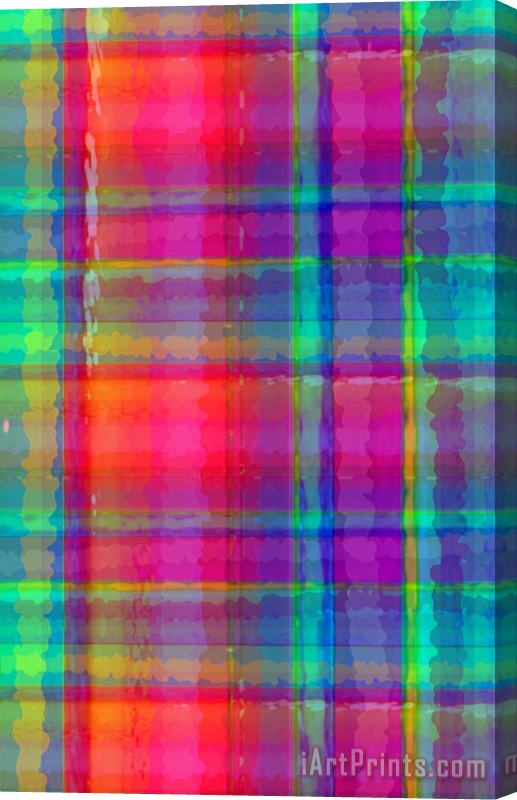 Louisa Knight Bright Plaid Stretched Canvas Print / Canvas Art