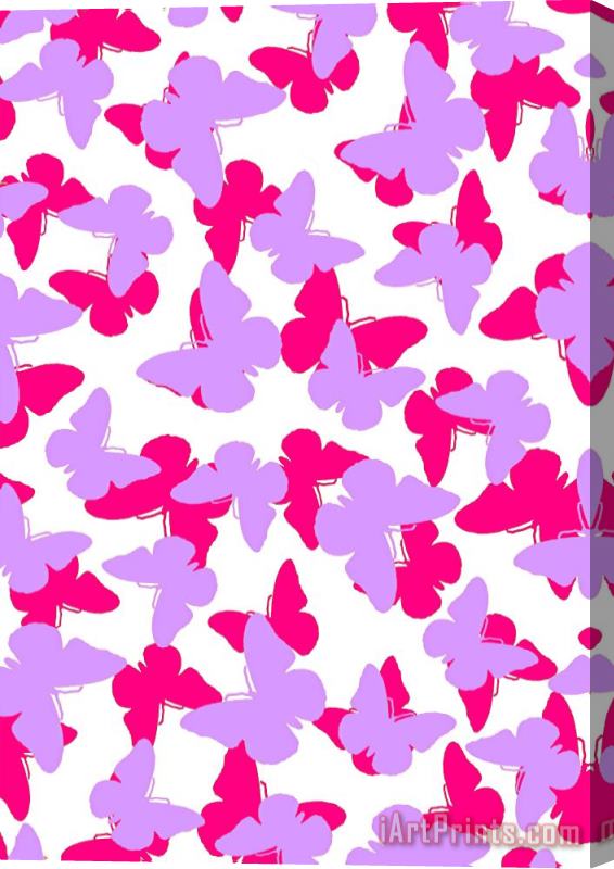 Louisa Knight Layered Butterflies Stretched Canvas Print / Canvas Art
