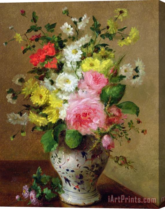 Louise Darru Still Life With Flowers In A Vase Stretched Canvas Print / Canvas Art