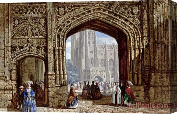 Louise Rayner Canterbury Cathedral Stretched Canvas Print / Canvas Art