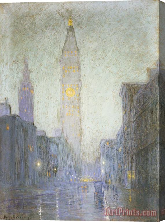 Lowell Birge Harrison Madison Avenue at Twilight Stretched Canvas Print / Canvas Art