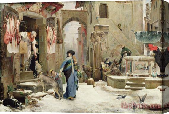 Luc Oliver Merson The Wolf of Gubbio Stretched Canvas Print / Canvas Art
