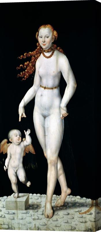 Lucas Cranach The Younger Venus And Cupid Stretched Canvas Painting / Canvas Art