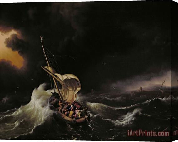 Ludolph Backhuysen Christ in the Storm on the Sea of Galilee Stretched Canvas Painting / Canvas Art