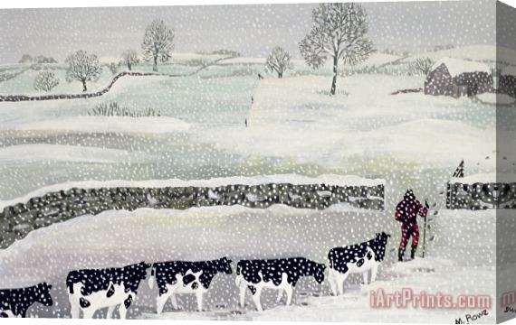 Maggie Rowe Cotswold - Winter Scene Stretched Canvas Print / Canvas Art