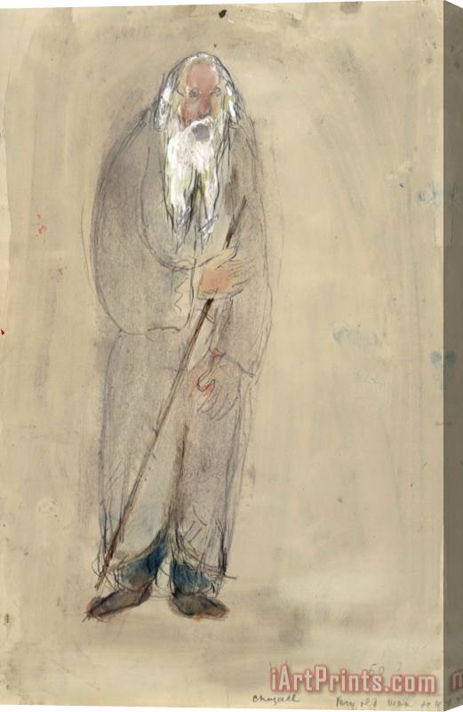 Marc Chagall A Very Old Man, Costume Design for Aleko (scene Iv). (1942) Stretched Canvas Print / Canvas Art
