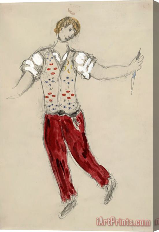 Marc Chagall Aleko. Costume Design for The Ballet Aleko. (1942) Stretched Canvas Painting / Canvas Art