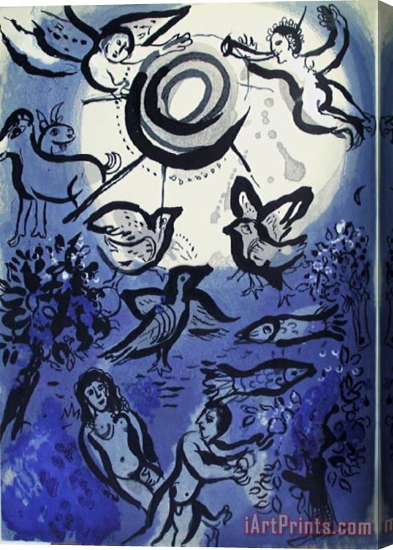 Marc Chagall Bible Creation Stretched Canvas Painting / Canvas Art