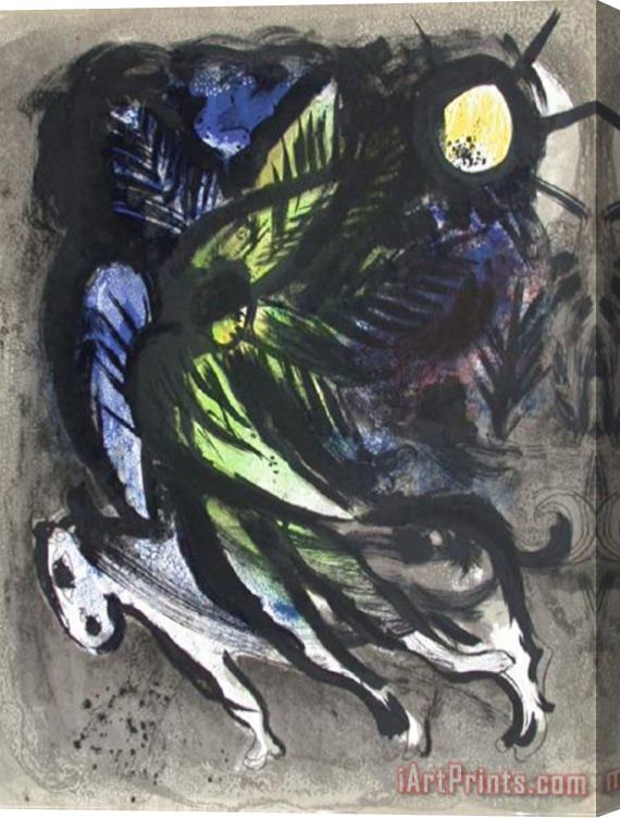 Marc Chagall Cl L Ange Survolant La Foret D Eden Stretched Canvas Painting / Canvas Art
