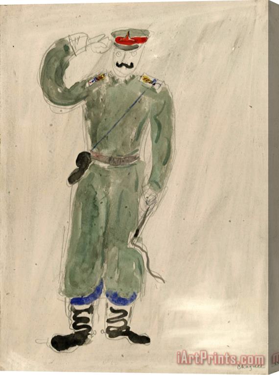 Marc Chagall Costume for Policeman, Costume Design for Aleko (scene Iv). (1942) Stretched Canvas Print / Canvas Art