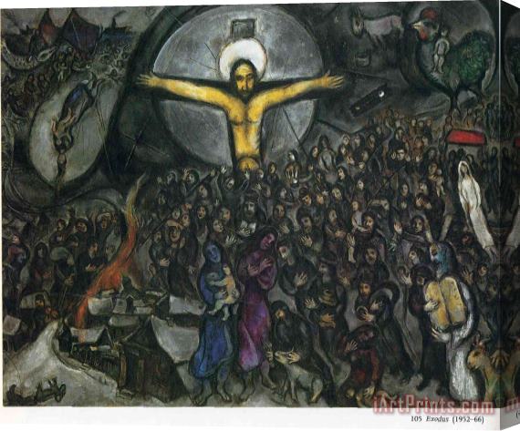 Marc Chagall Exodus 1966 Stretched Canvas Print / Canvas Art