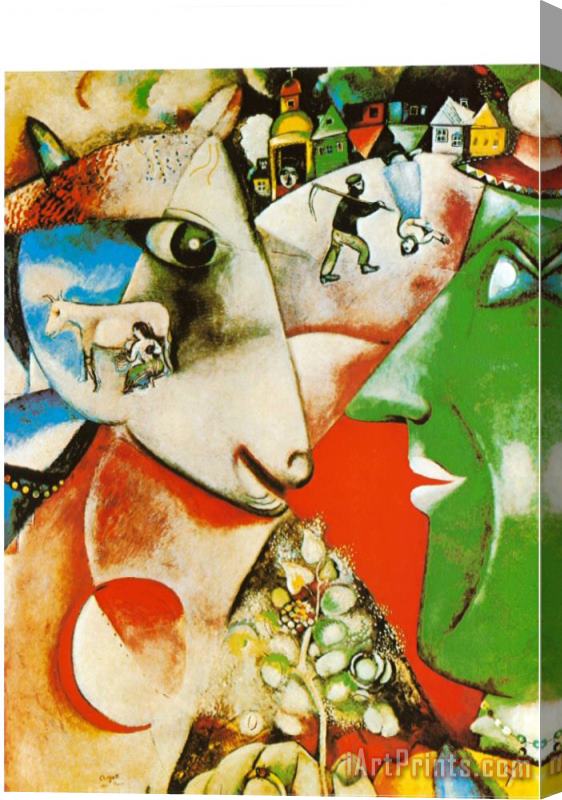 Marc Chagall I And The Village C 1911 Stretched Canvas Print / Canvas Art