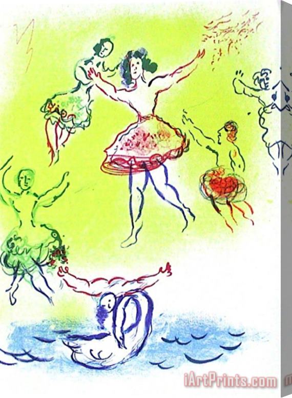 Marc Chagall Plafond De L Opera Le Lac Des Cygnes Stretched Canvas Painting / Canvas Art