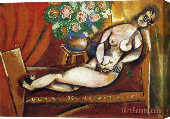 Marc Chagall Reclining Nude 1911 Stretched Canvas Print / Canvas Art