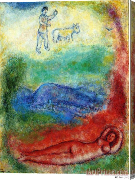 Marc Chagall Rest 1975 Stretched Canvas Print / Canvas Art