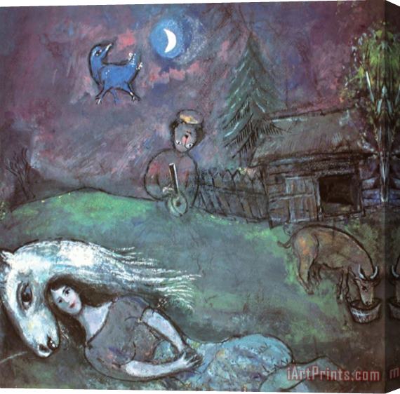 Marc Chagall Rural Landscape Stretched Canvas Print / Canvas Art
