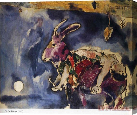 Marc Chagall The Dream The Rabbit 1927 Stretched Canvas Print / Canvas Art