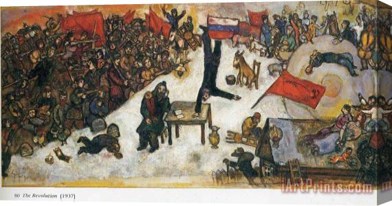 Marc Chagall The Revolution 1937 Stretched Canvas Painting / Canvas Art