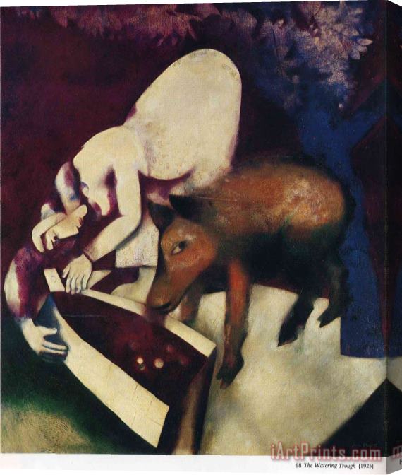 Marc Chagall The Watering Trough 1925 Stretched Canvas Print / Canvas Art