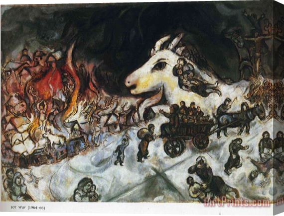 Marc Chagall War 1966 Stretched Canvas Painting / Canvas Art