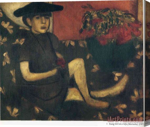 Marc Chagall Young Girl on a Sofa Mariaska 1907 Stretched Canvas Painting / Canvas Art