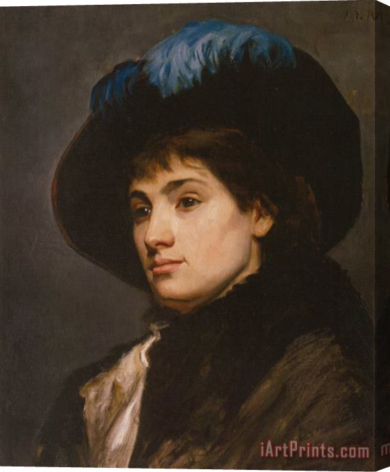 Maria Konstantinowna Bashkirtseff Portrait of a Woman Stretched Canvas Print / Canvas Art