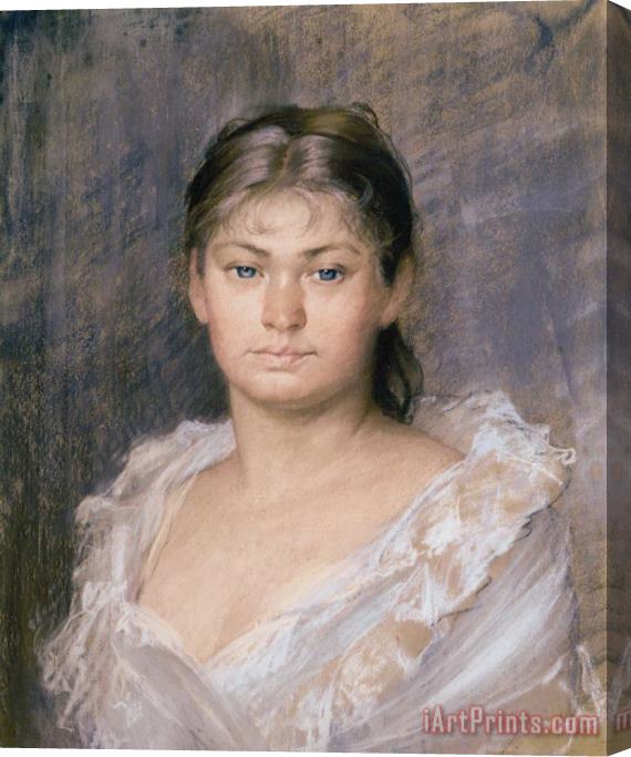 Maria Konstantinowna Bashkirtseff Portrait of Dina Stretched Canvas Painting / Canvas Art