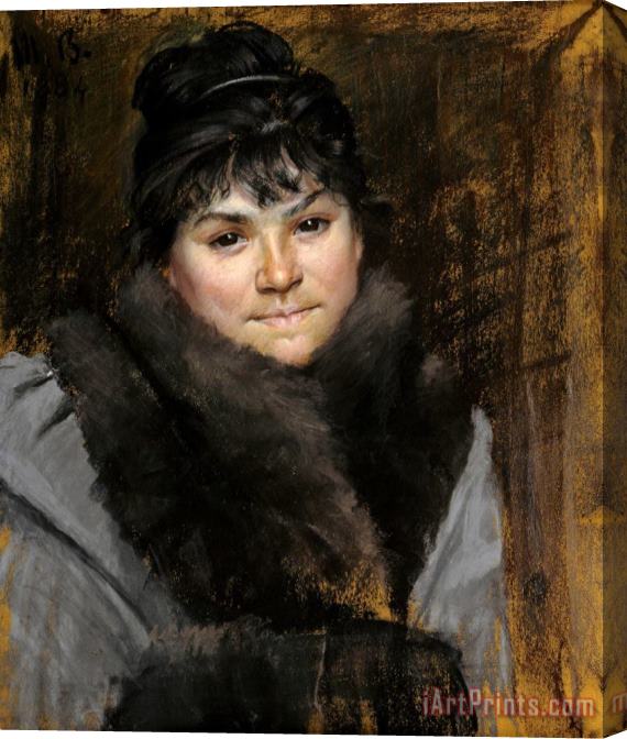 Maria Konstantinowna Bashkirtseff Portrait of Mme X Stretched Canvas Print / Canvas Art